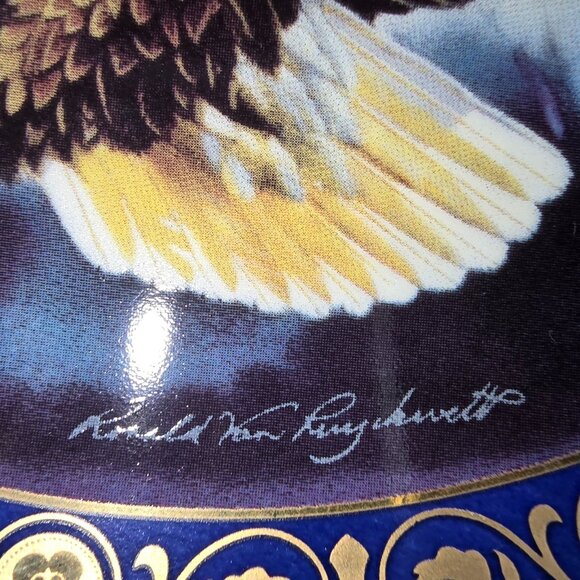 Franklin Mint Profiles of Freedom Bald Eagle Plate Limited Edition Collectors - Picture 4 of 5
